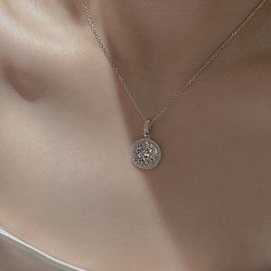 Componente de Joyería Brillante de Plata Pura S925, Diseño de Nicho Vintage Antiguo, Colgante de Flor de Coche CNC, Simple y Moderno - Product Image 3