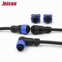 Connecteur circulaire étanche M25 IP67 à angle droit 90 degrés, prise mâle-femelle pour câble, pour équipement d'alimentation extérieur
