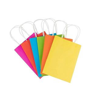 Sacs en papier kraft promotionnels en gros KM avec poignées, couleurs et tailles personnalisées pour l'emballage alimentaire/vêtements - Product Image 3