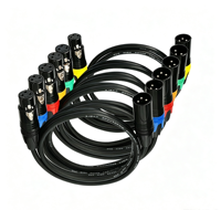 Cable XLR de 3 Pines, Macho a Hembra, Blindado, OFC, Codificado por Colores, Balanceado, para Micrófono, Cable de Audio Profesional