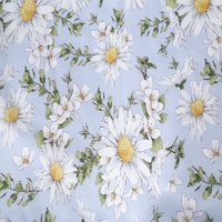 Tissu floral imprimé numérique léger et respirant en coton 100 % tissé sur mesure pour chemises, robes et literie pour filles et garçons