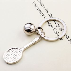 Badminton <span class=keywords><strong>Bowling</strong></span> ping pong portachiavi palla sportiva 3D in metallo portachiavi regalo creativo personalizzato basket portachiavi anelli - Product Image 4