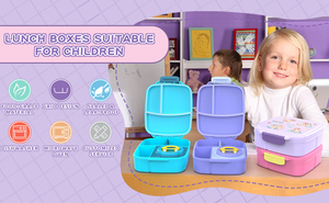 Aohea Contenedores de almacenamiento de alimentos de plástico y cajas Bento Contenedor desechable a prueba de fugas de 3 compartimentos Contenedor de plástico Bento - Product Image 3