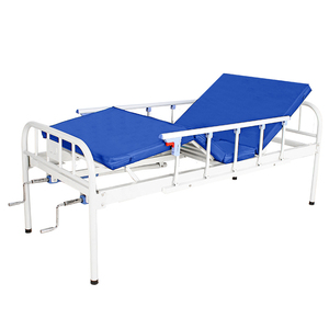 Cama de Hospitalización médica moderna, cabecero de hierro, respaldo ajustable de 2 manivelas y reposapiernas - Product Image 6