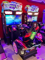 Simulateur de course automobile et moto à monnayeur, console d'arcade vidéo pour enfants, personnalisable en gros pour parcs d'attractions