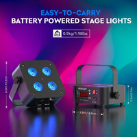 Набор из 8 беспроводных аккумуляторных светодиодных прожекторов RGBWA UV 4x12W с зарядным кейсом для свадеб и мероприятий