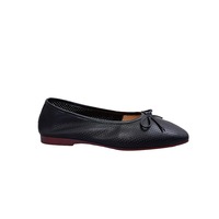 233K-2 Manlunluo Nouveau modèle de chaussures à enfiler en cuir de vachette pleine fleur, à bout pointu, coupe basse, couleur unie, perforées et à découpe peu profonde, en stock