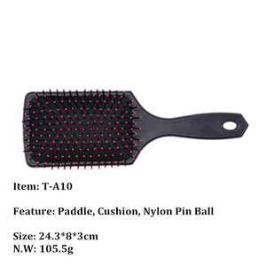 Spazzola per Capelli in Plastica Nera Economica all'Ingrosso con Setole in Nylon - Product Image 2