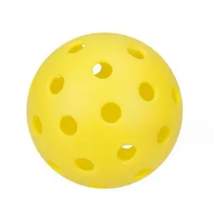 USAPA approved outdoor yellow 40-hole pickleball balls 74MM injection molding PE high elastic multi-hole ball wholesale