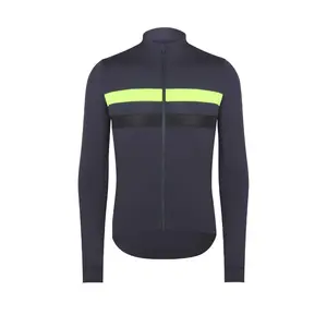 2019 yeni Neon sarı kış termal polar bisiklet Jersey yansıtıcı şerit ile kentsel bisiklet Clothes yol Mtb termal Jersey