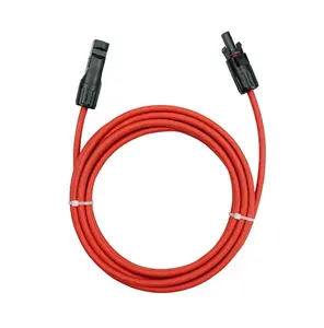 PV1-F kabel surya PV bersertifikasi 4mm2 TUV 10AWG 6 sq kabel kawat tembaga timah untuk surya RV perahu laut luar ruangan