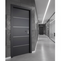Porte intérieure en bois massif couleur noyer, porte de chambre à coucher, finition imperméable, moderne, pour appartement, maison, bureau, hôtel, hôpital