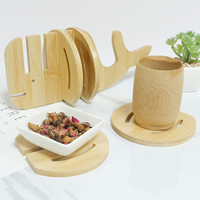 Sous-verres et sets de table personnalisés en bambou 3D en forme de baleine, écologiques, mignons, anti-chaleur, de forme irrégulière pour la salle à manger