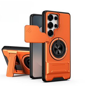 เคสโทรศัพท์กันกระแทกแบบแม่เหล็กสำหรับรถยนต์ วัสดุ TPU+PC แข็งแรงทนทาน สำหรับ Samsung Galaxy S26 Ultra S26 Edge A73 A57 A37 A27 พร้อมห่วงคล้องนิ้ว - Product Image 1