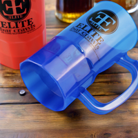 Offre Spéciale – Gobelet Réutilisable Classique Transparent en PP de 24 oz avec Poignée pour Boissons et Bières