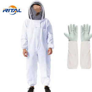 Traje <span class=keywords><strong>de</strong></span> Apicultura <span class=keywords><strong>de</strong></span> Poliéster y Algodón con Guantes y Capucha Ventilada para Exteriores - Product Image 1