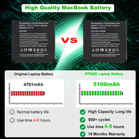 Batteries de remplacement pour ordinateur portable pour Macbook Air A1466 M1 M2 Pro A1502 A1989 A1496 A2141 Tous les modèles Batterie d'ordinateur portable