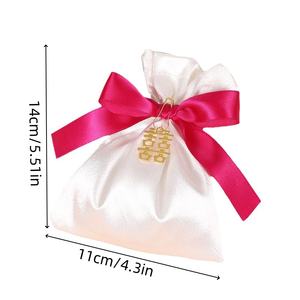 Tas kesukaan tali <span class=keywords><strong>Satin</strong></span>-Ins pernikahan & kantong hadiah pesta untuk permen/sampel parfum/Perhiasan, dapat disesuaikan & digunakan kembali (Pastel) - Product Image 3