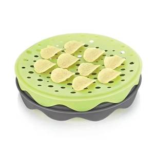 High Quality Kitchenware Kitchen <b>Tools</b> Reusable Vegetable Draining Plate Fruit Chips Drying Board <b>Silicone</b> Chip Tray - Product Image 1
