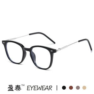 แว่นตาทรงเหลี่ยม TR90 ป้องกันแสงสีฟ้า เลนส์ใส ผู้ชาย กรอบขนาดกลาง เลนส์ PC - Product Image 5