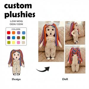 Jouets en peluche en coton PP sur mesure, personnages personnalisés avec logo pour anniversaire, faible MOQ, OEM ODM, animaux en peluche, <span class=keywords><strong>poupées</strong></span> en peluche - Product Image 3