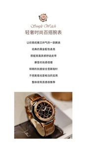 Reloj de Pulsera para Mujer con Esfera Grande, Moderno, Resistente al Agua, de Cuarzo, Elegante, con Correa de Cuero Genuino - Product Image 3