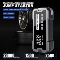 Démarreur de voiture portable 4000A avec compresseur d'air, pompe de gonflage de pneus 150 PSI, booster de batterie 12V pour tous les véhicules essence et diesel 8L