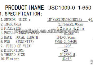 Lente <span class=keywords><strong>de</strong></span> Cámara JSD1102 F3.1 5MP EFL 11.08mm M8*0.35P Enfoque Fijo Bajo <span class=keywords><strong>Precio</strong></span> Impermeable <span class=keywords><strong>Ojo</strong></span> <span class=keywords><strong>de</strong></span> <span class=keywords><strong>Pez</strong></span> Sensor <span class=keywords><strong>de</strong></span> 1/2.5\" - Product Image 5