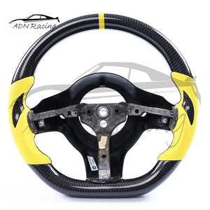 Volant de voiture en cuir jaune en fibre de carbone personnalisé 2003-2010 pour <span class=keywords><strong>Dodge</strong></span> <span class=keywords><strong>Viper</strong></span> <span class=keywords><strong>SRT</strong></span> SRT10 - Product Image 1