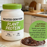 Complément alimentaire à base de plantes, faible en calories, sans OGM et adapté aux diabétiques, poudre de protéines végétalienne au chocolat