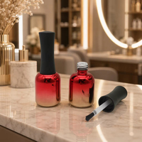 Flacon vide en verre de 12 ml et 15 ml pour vernis à ongles UV, impression personnalisée de haute qualité, pour l'emballage d'articles de nail art