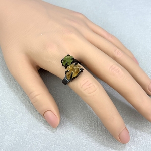 Bán Buôn Số Lượng Lớn Cổ Điển Nguyên Liệu Tự Nhiên Thạch Anh Tím Citrine <span class=keywords><strong>Ruby</strong></span> Peridot Hai Đá Nhẫn Bạc Mạ Đồ Trang Sức Cho Đảng Mặc Hàng Ngày - Product Image 4