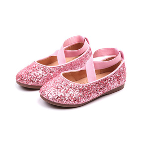 Zapatos de Bailarina con Lentejuelas para Niñas Pequeñas, Zapatos de Vestir Brillantes para Niñas, Zapatos Planos de Ballet para Niñas, Zapatos de Princesa para Vestido de Boda - Product Image 1
