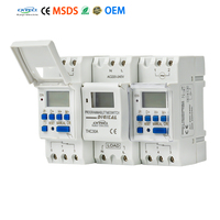 CKYECL Nouveau type de relais numérique intelligent programmable hebdomadaire sur rail DIN, monophasé, 7 jours, avec écran LCD, AC 220V 230V 12V 24V 48V 30A DC