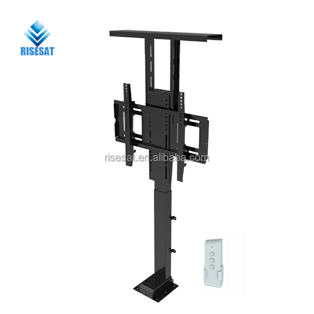 Motorized Hidden Tv Cabinet Lift Electrically Height-adjustable Tv Bracket for Installation 32-70 Inches With Remote Control