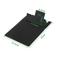 Tapis de souris pour ordinateur portable en cuir avec support pour téléphone et stylo, tapis de souris pliable pour la maison/l'école/le bureau