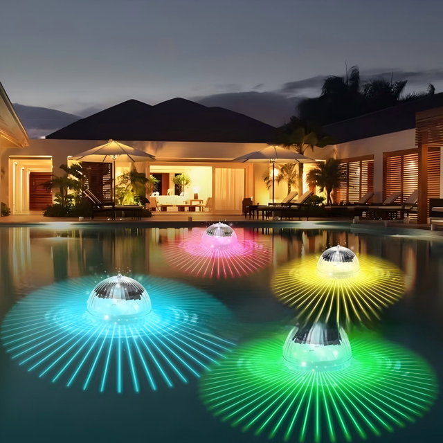 Solar Powered ABS Floating Pool Light with LED Projection IP55 Rated Colorful Light for Garden & Pool Atmosphere -20C to 50C
