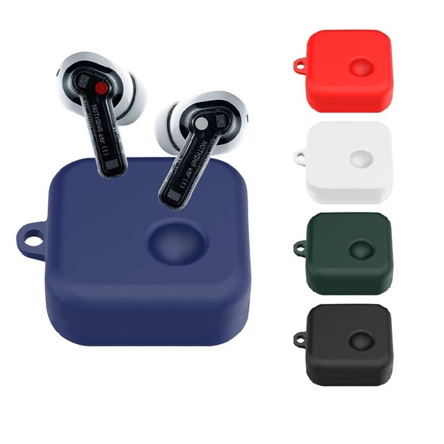Earphone Accessories Silicone Cover Protective Case for Nothing Ear (1) (2) Headphone Protective Cover with Carabiner