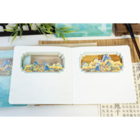 Carnet à couverture rigide gravé en 3D sur mesure ODM, journal créatif paysage, papeterie haut de gamme, cadeau souvenir