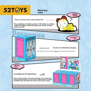 52TOYS <span class=keywords><strong>โด</strong></span>ราเอมอน ซีรีส์เวลาว่าง ชุดของเล่นสัตว์ญี่ปุ่น กล่องสุ่ม ของเล่นเทรนดี้ ฟิกเกอร์โมเดลแมวขยับได้ ของขวัญ - Product Image 3