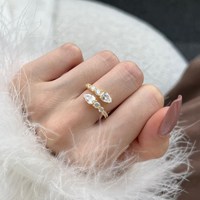 Bague en argent avec zircone cubique 5A, design serpent rond unique, réglable, bijoux fins coréens pour femmes