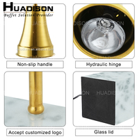 Huadison Autres fournitures pour hôtels et restaurants Lampe chauffante pour buffet en or royal Lampe chauffante pour buffet restaurant en acier inoxydable