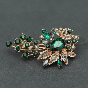 Broche de flor elegante con imitación de cristal, broche para ropa, abrigo, chaqueta, accesorios para cheongsam, personalizado - Product Image 2