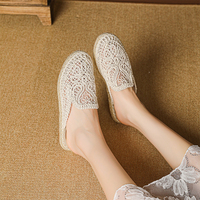 Sandales tendance d'été à bout rond, semelle plate, style pêcheur décontracté, pantoufles pour femmes