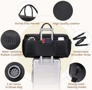 Free Sample Comfortable Dustproof Nylon Garment <b>Bags</b> for Hanging Clothes Carry on Duffle <b>Bag</b> with Shoe Compartment - Product Image 6