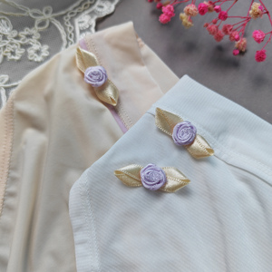 100% nailon prefabricado Mini lazo pequeño satén Lencería DIY accesorios para decoración de flores para accesorios de ropa interior - Product Image 2