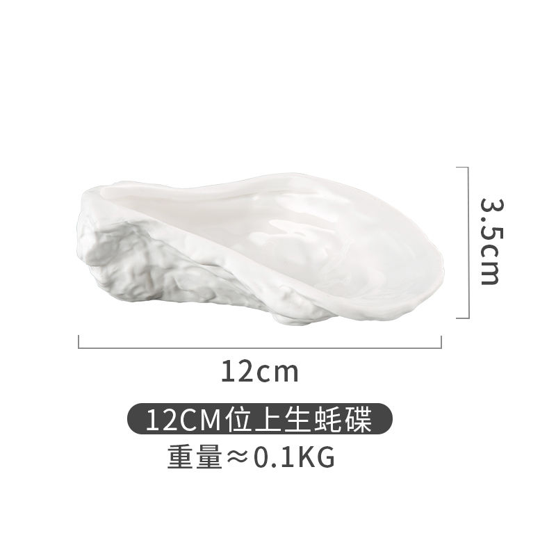 4,72 pouces Oyster PlateWhite