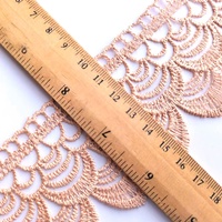 Vente en gros de dentelle soluble dans l'eau de luxe écologique de 6 cm pour la broderie, la literie, les rideaux, la décoration, les sacs, la garniture en tissu polyester, le bricolage