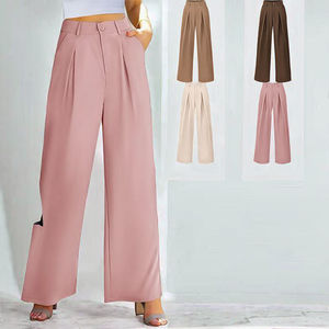 Trajes Formales de Mujer para Trabajo y Negocios, Pantalones de Cintura Elástica, Estilo Casual Holgado, Tejido No Tejido, Primavera - Product Image 3