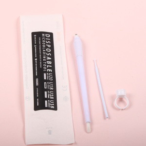 Kit OEM Microblading <span class=keywords><strong>Pen</strong></span> Nano <span class=keywords><strong>Micro</strong></span> Agujas Pluma desechable con cepillo Taza de tinta de tatuaje para entrenamiento de principiantes - Product Image 2